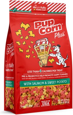 PupCorn Plus Salmon & Sweet Potato Dog Treats, 27-oz bag, slide 1 of 1
