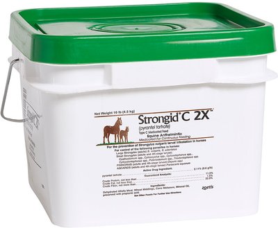 Zoetis Strongid C 2X Pyrantel Tartrate Horse Dewormer, 10-lb bucket, slide 1 of 1