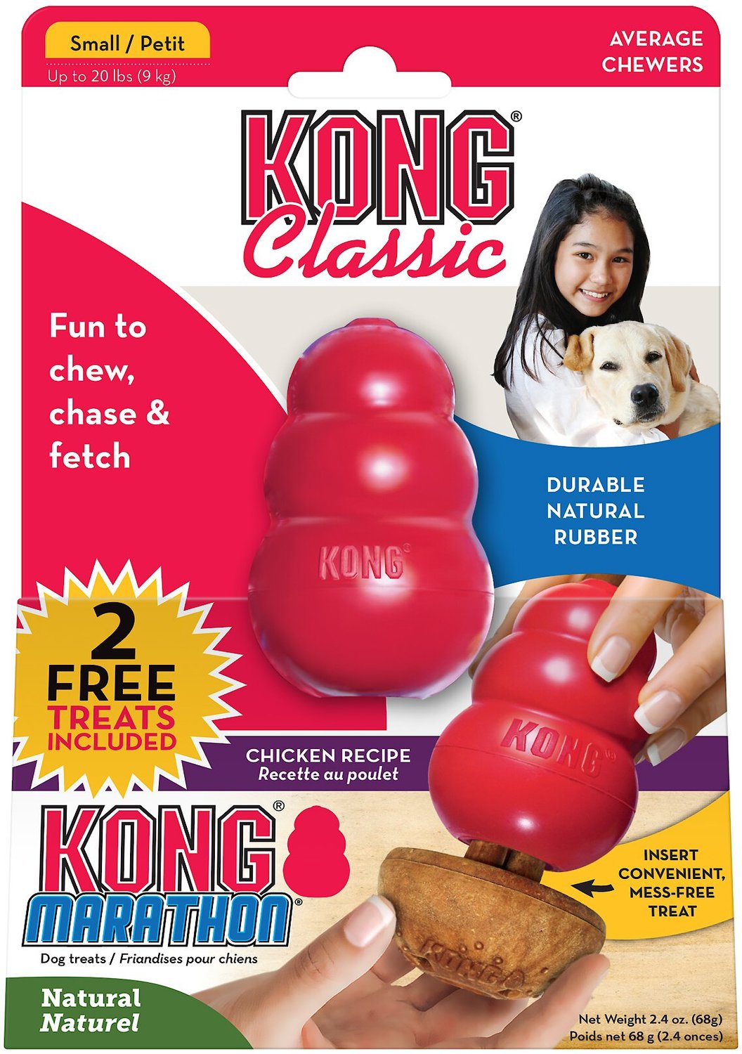 KONG Marathon Chicken Recipe Treat Dispenser Dog Toy