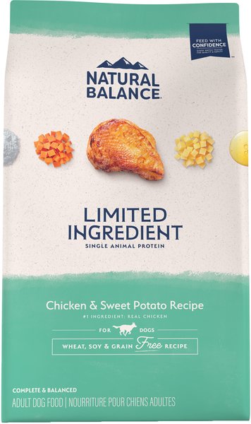 Natural Balance Limited Ingredient Grain-Free Chicken & Sweet Potato Recipe Dry Dog Food, 24-lb bag slide 1 of 10