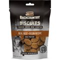 Merrick Backcountry Biscuits Real Beef + Bison Recipe Grain-Free Freeze-Dried Raw Coated Dog Treats, 10-oz bag