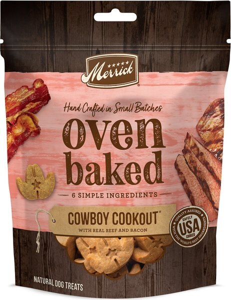 Merrick Oven Baked Cowboy Cookout w/ Real Beef & Bacon Dog Treats, 11-oz bag slide 1 of 9