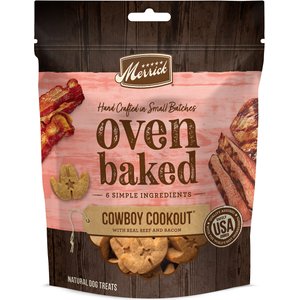 Merrick Oven Baked Cowboy Cookout w/ Real Beef & Bacon Dog Treats, 11-oz bag