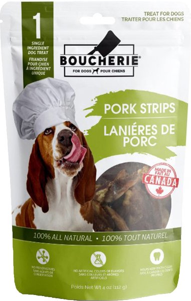 Boucherie Pork Strips Dog Treats, 4-oz bag slide 1 of 1