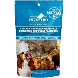 Boucherie Chicken Parmesan Meatballs & Parsley Flavor Dehydrated Dog Treats, 4-oz bag