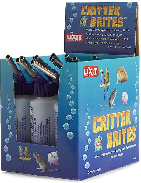 Lixit Critter Brite Small Animal Cage Water Bottle Pack, 4-oz, 12 count slide 1 of 1