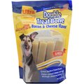 Ultra Chewy Double Treat Bone Bacon & Cheese Flavor Dog Treats, 8 count