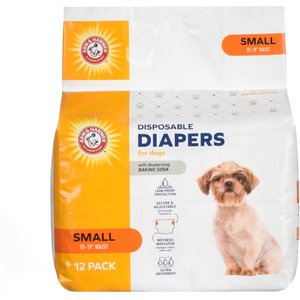 Arm & Hammer Core Disposable Female Dog Diapers, Small: 15 to 19-in waist, 12 count