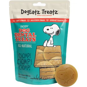 Team Treatz DogEatz Snoopy Rawhide-Free Dental Dog Treats, 7-oz bag, Count Varies