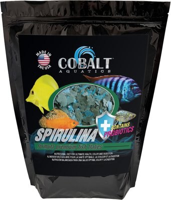 Cobalt Aquatics Spirulina Flakes Fish Food, 2-lb tub, slide 1 of 1