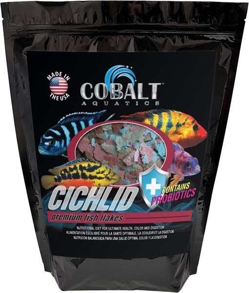 Cobalt Aquatics Cichlid Premium Fish Flakes Fish Food, 2-lb bucket slide 1 of 2