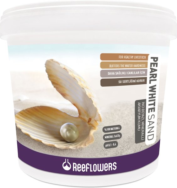 Reeflowers Pearl White Aquarium Sand, 0.5-1-mm, 55-lb tub slide 1 of 7
