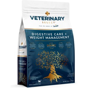 Veterinary Select Digestive Care + Weight Management Dry Cat Food, 4-lb bag