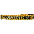 Yellow Dog Design Pineapples on Yellow Polyester Personalized Standard Dog Collar, Small