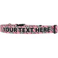 Yellow Dog Design London Plaid Polyester Personalized Standard Dog Collar, Pink, Small