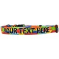 Yellow Dog Design Colorful Fish Polyester Personalized Standard Dog Collar, Large