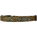 Yellow Dog Design Leopard Skin Polyester Personalized Standard Dog Collar, Small