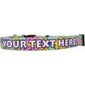 Yellow Dog Design Flower Power Polyester Personalized Standard Dog Collar, Small