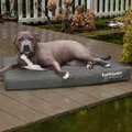 FurHaven Deluxe Oxford Memory Foam Indoor/Outdoor Dog & Cat Bed w/ Removable Cover, Large, Stone Grey