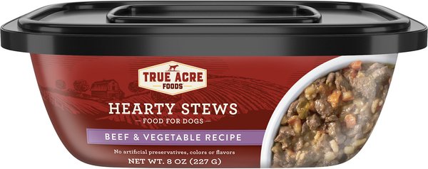True Acre Foods Hearty Stews, Beef & Vegetable Recipe, Wet Dog Food, 8-oz, case of 8 slide 1 of 8