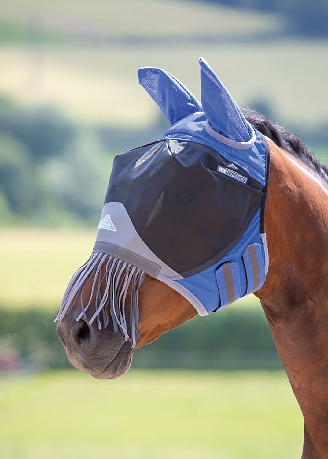 SHIRES EQUESTRIAN PRODUCTS Deluxe Horse Fly Mask w/ Ear & Nose Fringe ...