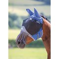 Shires Equestrian Products Deluxe Horse Fly Mask w/ Ear & Nose Fringe, Royal Blue, Full