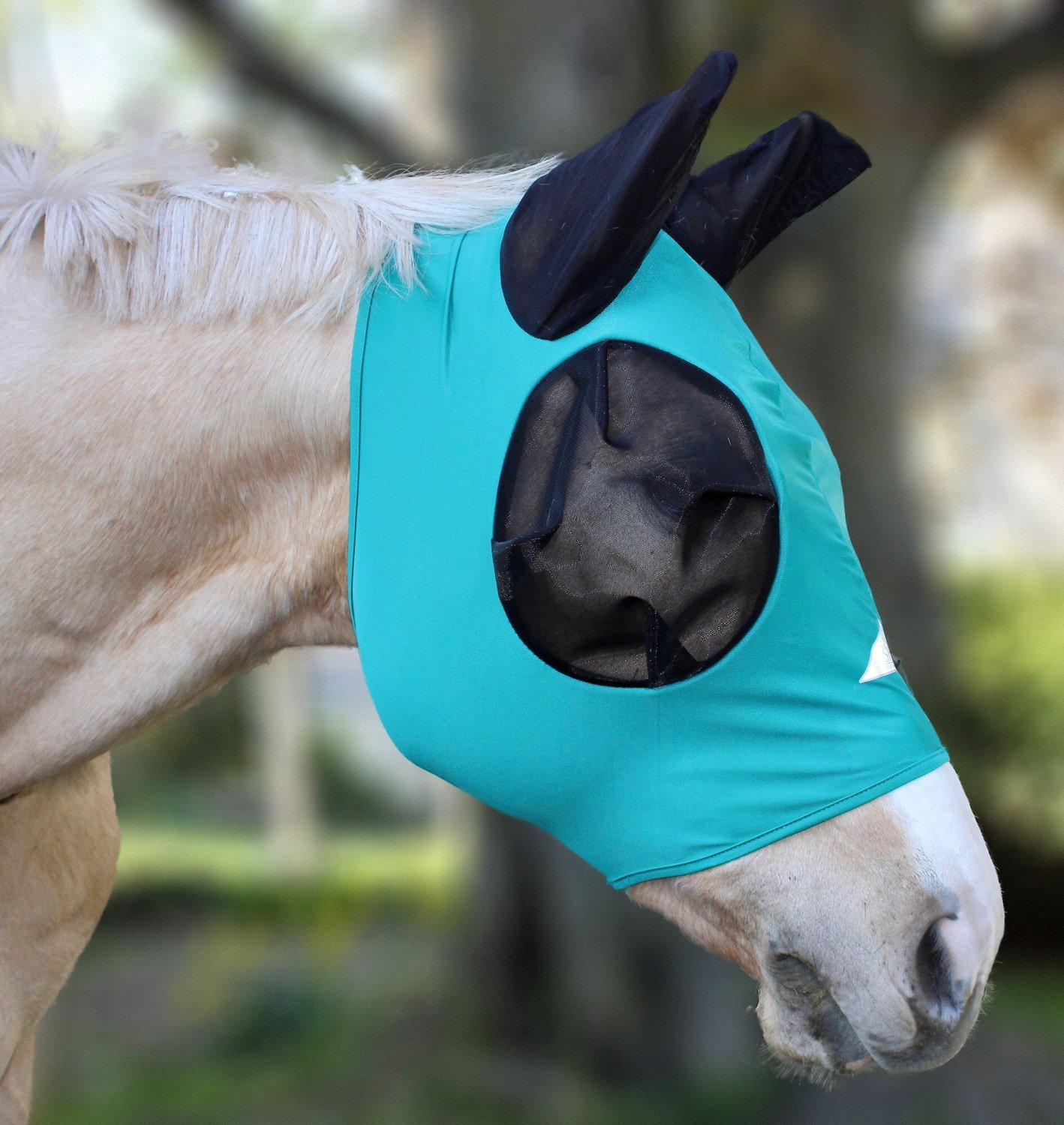 Shires Full Face Stretch Hood Blue 