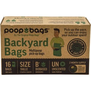 The Original Poop Bags Backyard Bags, 16 count