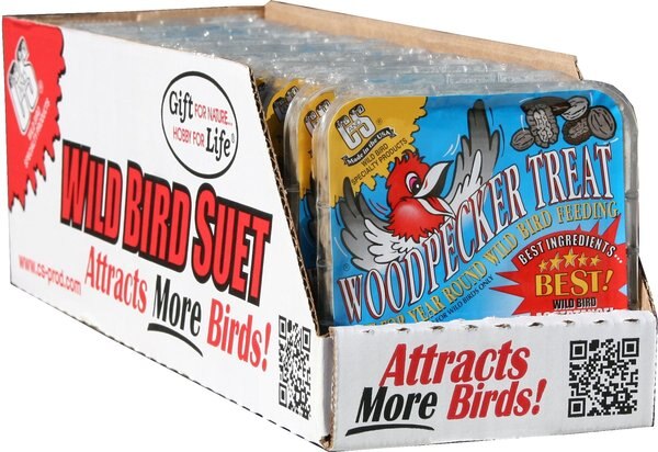 C&S Woodpecker Treat Suet Wild Bird Food, Case of 12 slide 1 of 10
