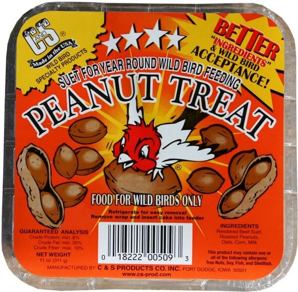 C&S Peanut Treat Suet Wild Bird Food, Case of 12 slide 1 of 10