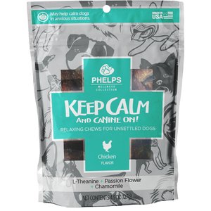 Phelps Wellness Collection Keep Calm & Canine On! Chicken Flavor Dog Treats, 4-oz bag