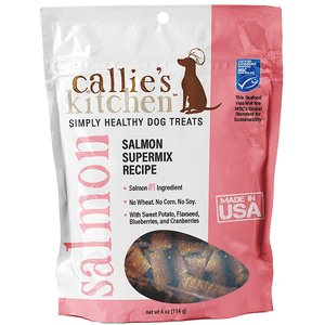 Callie's Kitchen Salmon Supermix Recipe Dog Treats, 4-oz bag