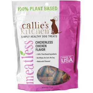 Callie's Kitchen Chickenless Chicken Flavor Dog Treats, 4-oz bag