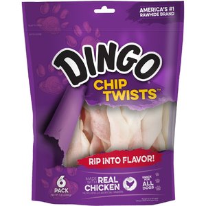 Dingo Chip Twists Dog Treats, 6 count