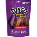Dingo Porkie Rolls Dog Treats, 15 count