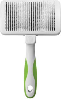 Andis Self-Cleaning Slicker Brush, Green/White, slide 1 of 1