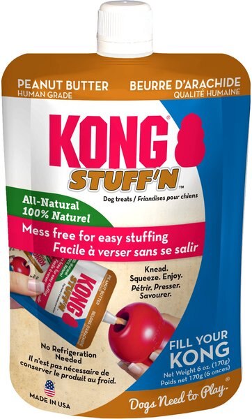 KONG Stuff'N Peanut Butter Dog Treats, 6-oz pouch slide 1 of 2