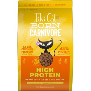 Tiki Cat Born Carnivore Chicken & Egg Grain-Free Dry Cat Food, 5.6-lb bag