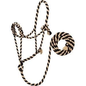 Weaver Leather EcoLuxe Braided Rope Horse Halter, Black/Tan