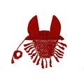 Derby Originals Horse Fly Veil & Ear Net, Full Horse, Red