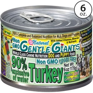 Gentle Giants 90% Turkey Grain-Free Wet Dog Food, 6-oz, case of 24