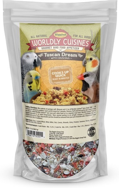 Higgins Worldly Cuisines Tuscan Dream Bird Treats, 13-oz bag slide 1 of 3