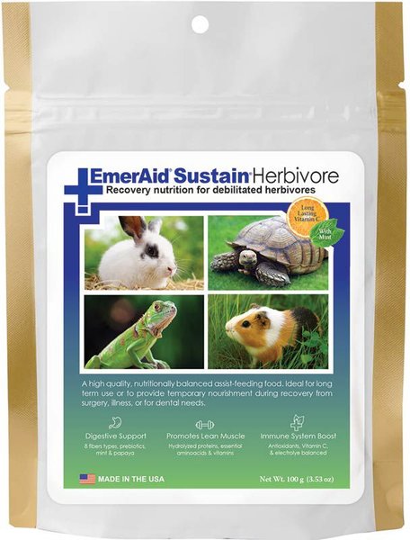 Lafeber EmerAid Sustain Herbivore Recovery Small Animal Food, 100-gram bag slide 1 of 9