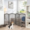 Unipaws 4 Panel Arched Top Dog Gate, Gray, Large