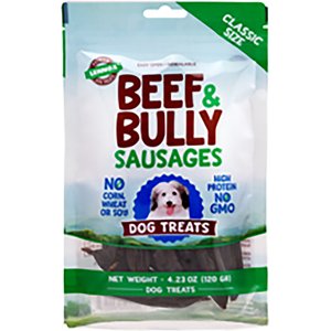 Lennox Beef & Bully Sausages Dog Treats, 4.29-oz bag