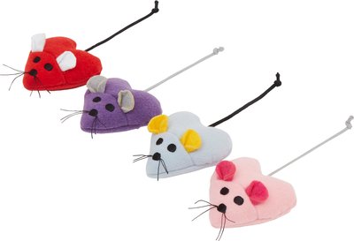 Frisco Valentine Heart Mice Plush Cat Toy with Catnip, 4-count, slide 1 of 1