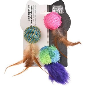 Easy Kitty Cat Bopper Feather Ball Cat Toys, 9 count