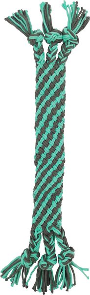 Frisco Flat Teal & Gray Rope Squeaky Dog Toy slide 1 of 4