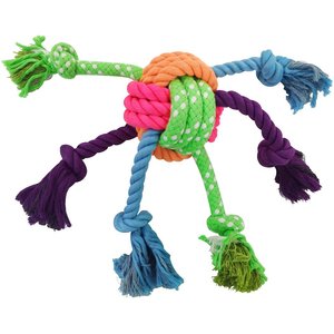 Frisco Colorful Ball Knot Rope Dog Toy, Medium