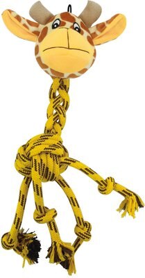Frisco Giraffe Rope Squeaky Dog Toy, slide 1 of 1